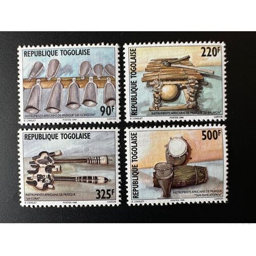 Togo 1996 Mi. 2466 - 2469 Instruments Africains De Musique Musikinstrumente Musik Music