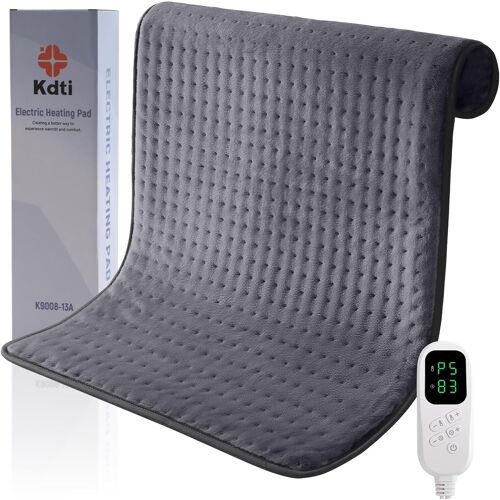 Coussin Chauffant, 80 × 60 Cm, Coussin Chauffant Électrique Avec Arrêt Automatique Et 6 Niveaux De Température, Pour Dos, Épaule, Ventre, Cou, Lavable En Machine