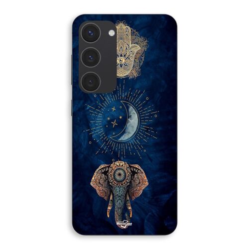 Coque Pour Samsung Galaxy S23 Hamsa et Ganesha Vision spirituel Maniacase