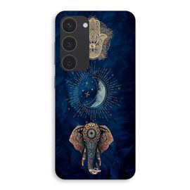 Coque Pour Samsung Galaxy S23 Plus Hamsa et Ganesha Vision spirituel Maniacase