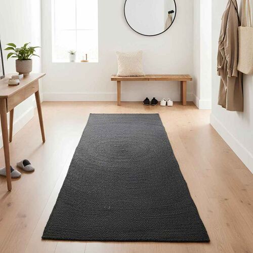 Vidaxl Tapis Gris Foncé 60 X 200 Cm Jute