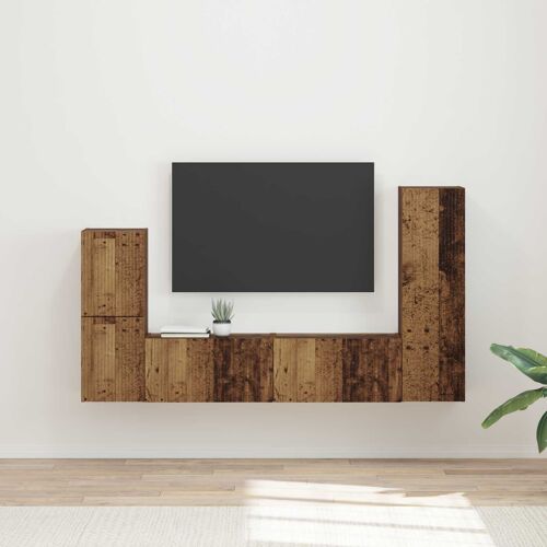 vidaXL Ensemble meuble TV 4 pcs Bois ancien Bois d'ingénierie