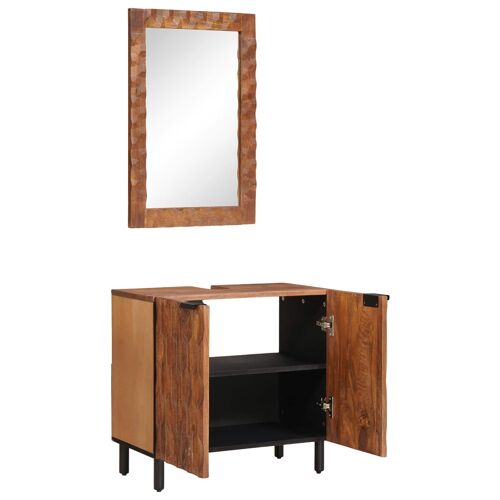 vidaXL Ensembles de salle de bain avec stockage Acacia Marron Winish