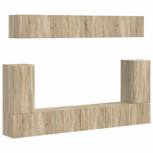 vidaXL Ensemble meuble TV 5 pcs Chêne Sonoma Bois d'ingénierie