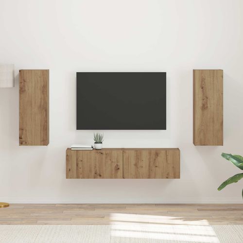 vidaXL Ensemble meuble TV 2 pcs Chêne artisanal Bois d'ingénierie