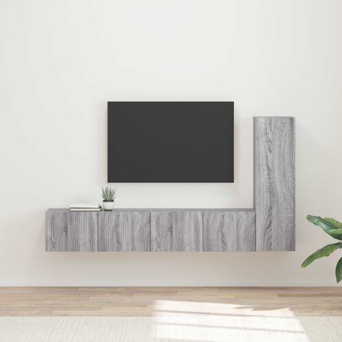 vidaXL Ensemble meuble TV 2 pcs Gris Sonoma Bois d'ingénierie