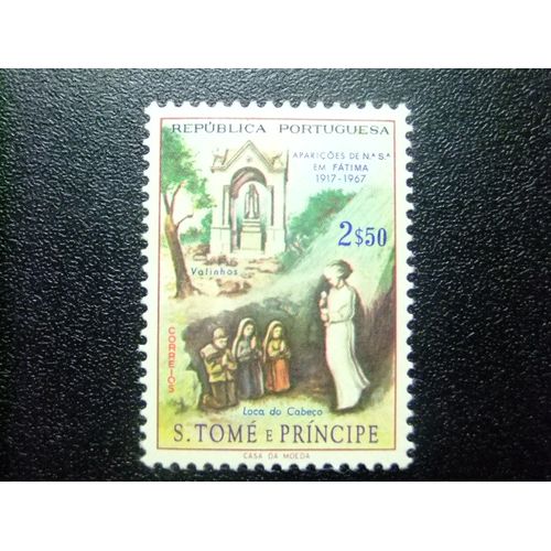 Cm1 S. Tome E Principe 1967 / 50 Aniversario De La Aparicion De Fatima / Yvert 402 Mnh