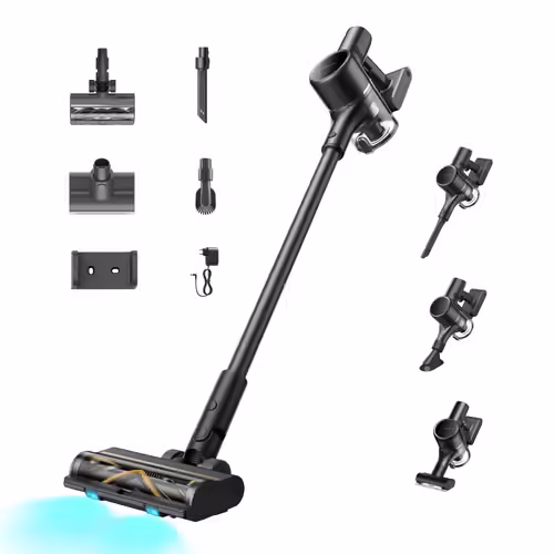 dreame R20 SE-A Aspirateur Balai sans Fil, 20 000PA/150AW, 90min, Écran LED, Compartiment à Poussière de 0,6L, Élimination en Une Pression, Brosse Anti-N?uds avec Lumière, Filtre à 5 Couches