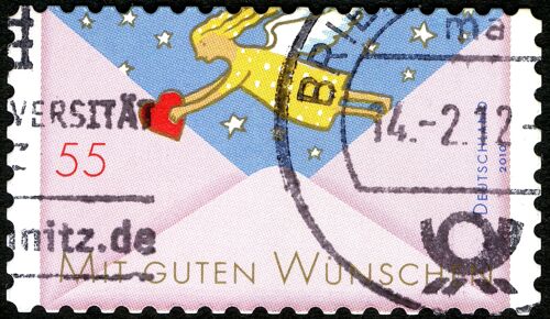 Timbre Oblitéré Deutschland, Mit Guten Wünschen, 2010, 55