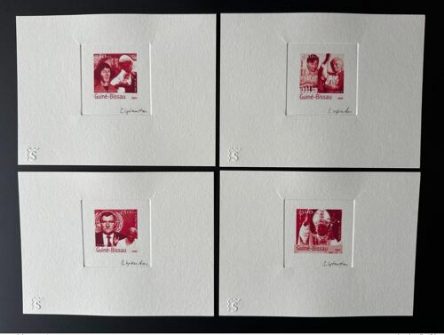 Guine Bissau Guinea Guinee 2003 Mi. 2420 - 2437 Epreuve D'artiste Artist Proof Chess Echecs Karpov John Paul Ii Pope Red