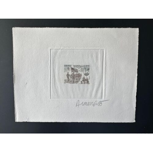 France 2017 Yt 5156 Epreuve D'artiste Etat Proof Centenaire De L'entree En Guerre Des Etats-Unis Wwi Usa Flag Airplane