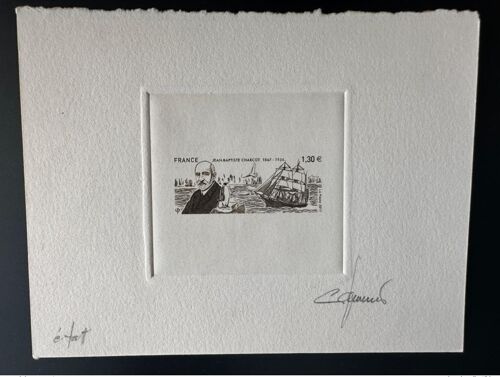 France 2017 Yt 5140 Epreuve D'artiste Etat Proof Jean-Baptiste Charcot Explorateur Bateau Ship Schiff Pingouin Pinguin