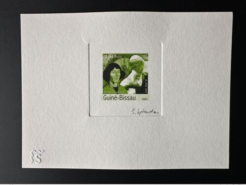 Guine Bissau Guinea Guinee 2003 Mi. 2431 Epreuve D'artiste Artist Proof Copernicus Kopernikus John Paul Ii Pope Green