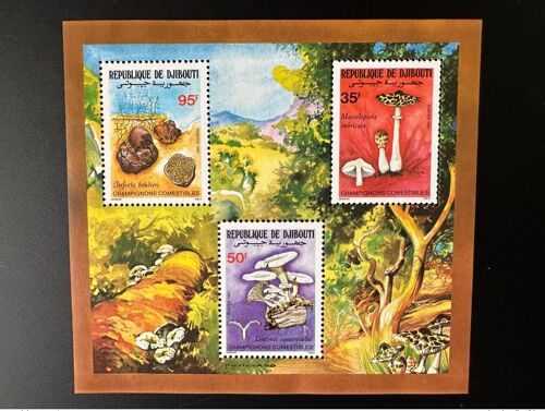 Djibouti 1987 Mi. Bl. 138 Champignons Comestibles Mushrooms Pilze Funghi