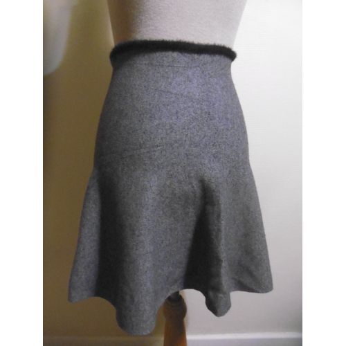 Zara Jupe Maille Tricot Stretch Ts T 36