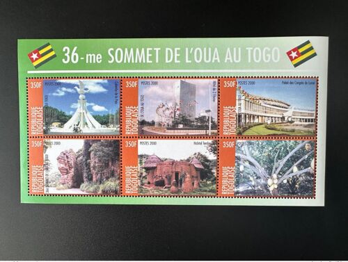 Togo 2000 Mi. 2998 - 3003 36e Sommet La Paix En Afrique Peace Frieden Oua O.U.A. Kleinbogen Mini-Sheet