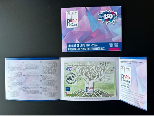 Paris 30/05/2024 Specimen Folder Paris Philex 2024 Upu Abidjan 150 Ans Years Coupon Irc Ias Cri Tirage 200 Ex