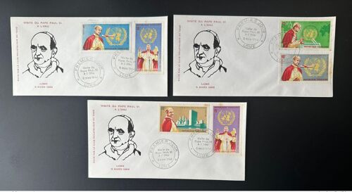 Togo 1966 Mi. 494 - 499 Fdc 1er Jour Pape Pope Papst Paul Vi Visite Onu United Nations Un Visit Avion Airplane Flugzeug