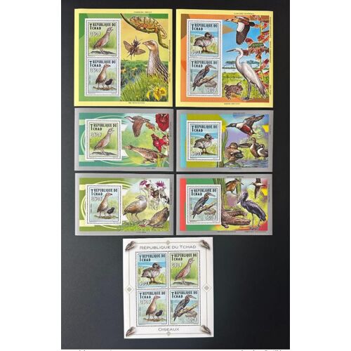 Tchad Chad Tschad 2012 Mi. 2567 - 2570 Bl. 453 - 456 Oiseaux Birds Vogel (Ii)