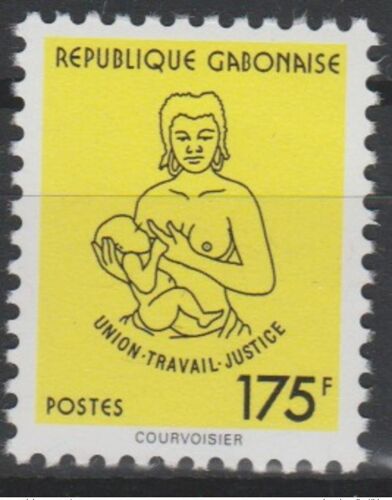 Gabon Gabun 1994 Mi. 1182 Union Travail Justice Serie Courante Freimarke 175f Symboles Nationaux Courvoisier