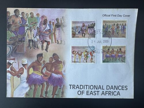 Tanzania 2003 Mi. 4108 - 4111 Fdc 1er Jour Traditional Dances Of East Africa Danse Tanz