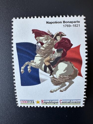 Centrafricaine Central Africa 2023 Mi. 16031 Personalized Napoleon Bonaparte Cheval Horse Drapeau Flag Stamp
