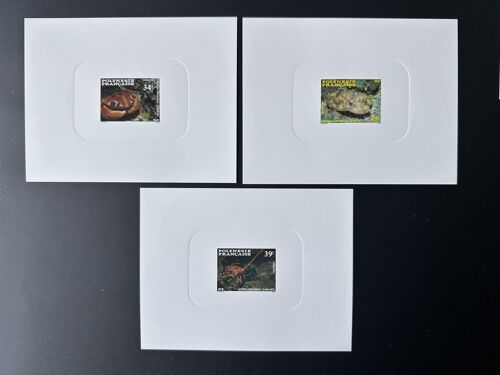 Polynesie Francaise 1987 Yt 275-277 Epreuve De Luxe Proof Crabe Mollusque Vie Marine Sea Life Deluxe Meerestiere