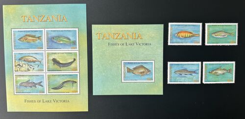 Tanzanie 2005 Mi. 4301 - 4310 Bl. 582 Poissons Lac Victoria Fishes Fish Fische Ciclidi Cichlidae Perciformes Faune
