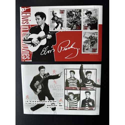 Tanzanie 2006 Mi. Bl. 4366 - 4373 Elvis Presley Jailhouse Rock Chanteur Rock Musique Guitar Tanzania Singer En De