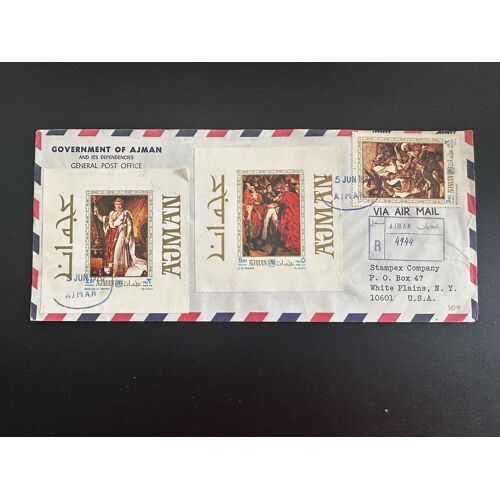 Ajman 1970 Mi. 542 - 549 Blocs ? (Ii) Registered Letter Paintings Napoleon Bonaparte Government