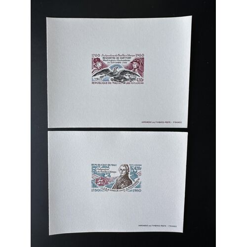 Mali 1980 Mi. 785 - 786 Epreuve De Luxe Proof Independance Etats-Unis Amerique Hartford Washington Rochambeau Usa