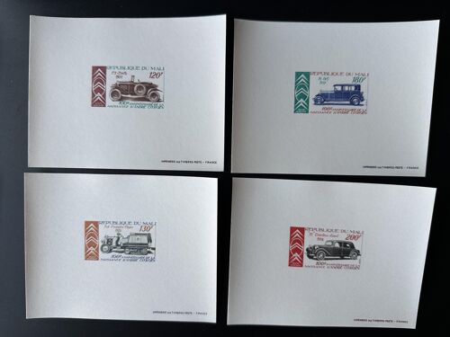 Mali 1978 Mi. 638 - 641 Epreuve De Luxe Proof Citroen Andre 100e Anniversaire Automobile Voiture Ancienne Auto Vintage