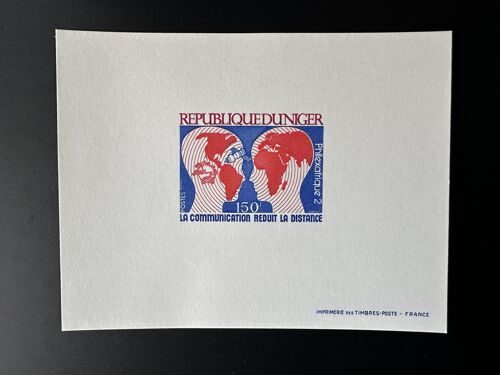 Niger 1979 Mi. 668 Epreuve De Luxe Proof Communication Telecommunications Telephony Philatelie Philately Filatelie