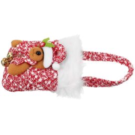 Cadeau de noël Sacs en Tissu Fourre-tout pour la Fête de l'Emballage 3Pcs Blanc Sacs de fête