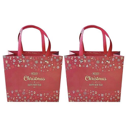 2pcs De Noël, De La Dorure De Cadeau De Vacances, Sacs Vintage De Cadeau De Sacs De Poche, Sacs