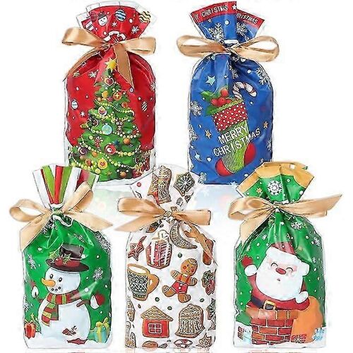 50 Pièces De Cadeau De Noël Sacs Avec Cordon De Serrage Cadeau De Noël Sacs De Sacs De Noël Cadeau De Sacs De Cadeau De Sacs De Sacs De Noël Pour Des Cadeaux