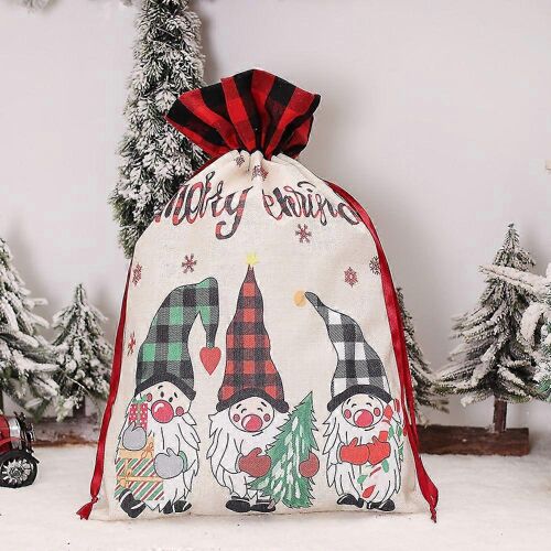 Apple En Forme De Sac De Cadeau De Noël, Cartoon Doll, Sac De Cadeau De Noël, Des Bonbons, De La Maternelle Cadeau