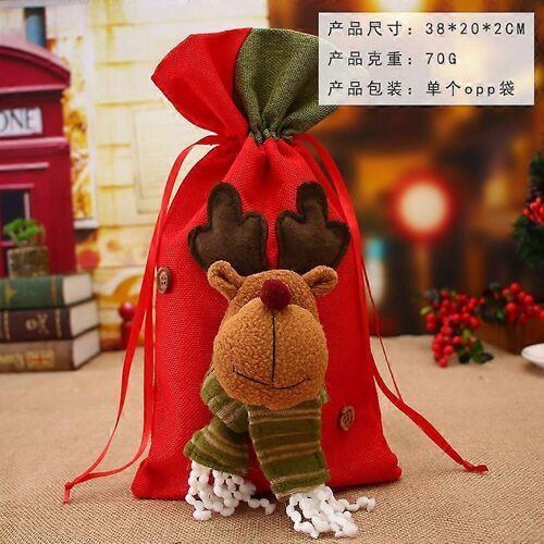 Apple En Forme De Sac De Cadeau De Noël, Cartoon Doll, Sac De Cadeau De Noël, Des Bonbons, De La Maternelle Cadeau