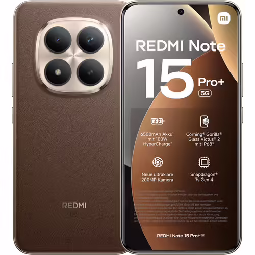 Xiaomi Redmi Note 15 Pro+ 5G Dual-SIM 256 Go Marron