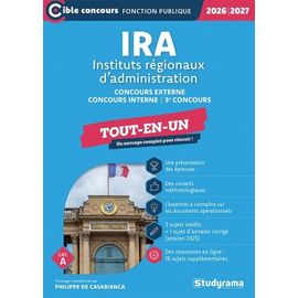 Ira Instituts Régionaux D'administration - Concours Externe, Concours Interne, 3e Concours Catégorie A. Tout-En-Un