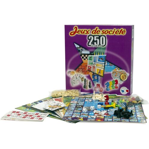 Coffret 250 Jeux - Ferriot - Chevaux, Dames, Loto, Echecs, Cartes, Etc. - Mixte - Enfant - A Partir De 6 Ans