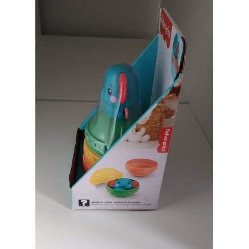 Fisher-Price Tasses Roul'Empilo Éléphant, jouet d'éveil à emboîter et à empiler pour développer la motricité fine de bébé, 6 mois et plus
