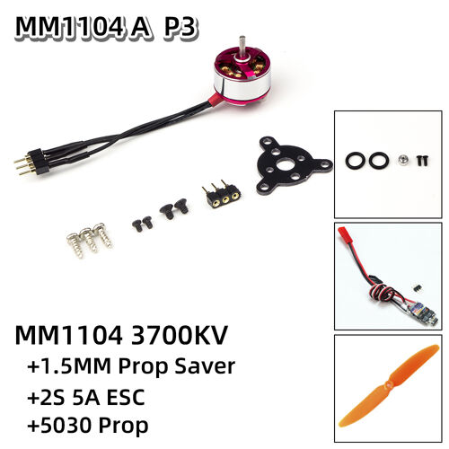 Aeorc Rc Power Combo Mm1104 1104 Kv3700 3700kv Brushless Motor + 1s / 2s 5a Esc + 5030 Prop For Rc Fixed Wing Airplane Avion-Générique