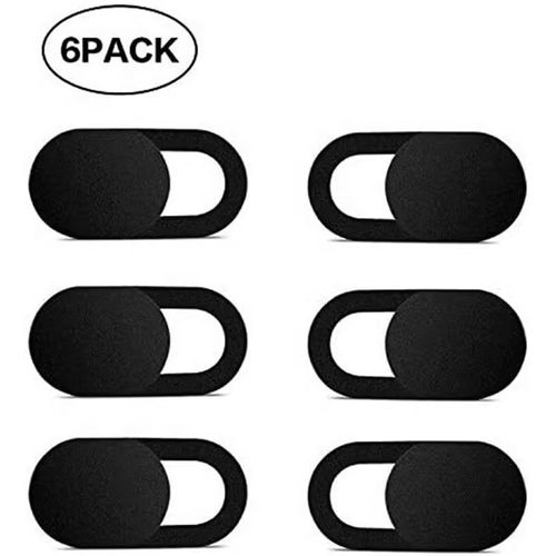 Cache Webcam 6 pcs Webcam Cover Cache Camera Ordinateur Portable Ultra-Mince, pour iPhone, iPad, Macbook, Smartphones, Tablettes, PC, etc. - Noir