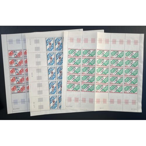 Cameroun 1971 Yt Pa 179-181 Planche Sheet 75eme Anniversaire Jeux Olympiques Sport Course Relais Disque