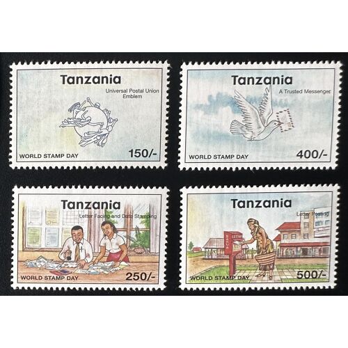 Tanzanie 1998 Mi. 3069 - 3072 Journee Mondiale Du Timbre Poste Philatelie Upu World Stamp Day Weltposttag
