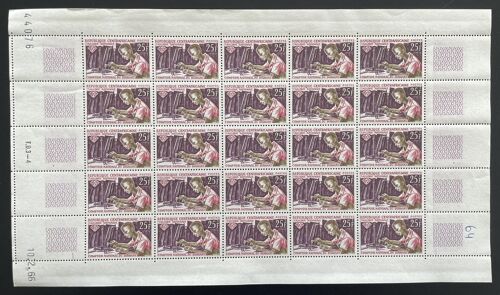 Centrafricaine 1966 Yt 64 Planche Sheet Diamant Comptoir National Artisan Metier Commerce Industrie Exploitation Miniere