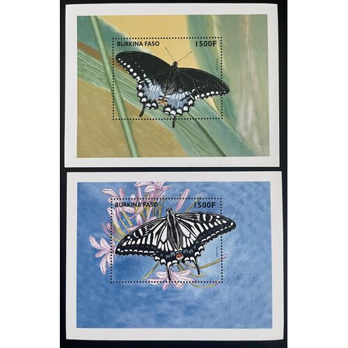 Burkina Faso 1998 Yt Bl. 70 Papillons Butterflies Schmetterlinge Insectes Insects Insekten Faune Fauna Nature
