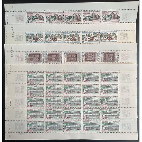 Cameroun 1965 Yt 409-412 Planche Sheet Folklore Et Tourisme Tourism Office