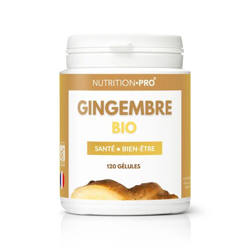Gingembre Bio 120 Gélules Vitalité & Digestion Naturelle Antioxydant & Soutien Immunitaire 